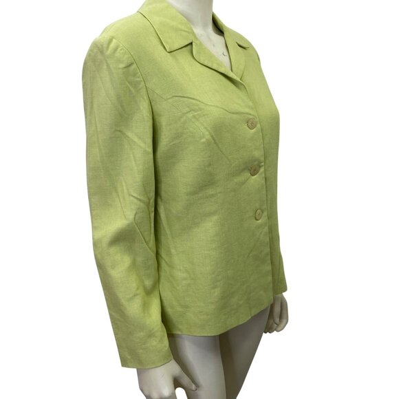 Coldwater Creek Linen Blend Womens Button-Up‎ Blazer Jacket size 10 - Picture 4 of 7
